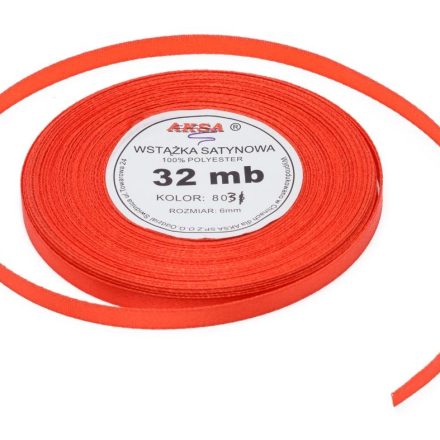 Red satin ribbon 12 mm 32 m Decorative ribbon WS8031
