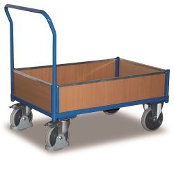Box platform trolley with sidebars and bar SW-800.402 500 kg