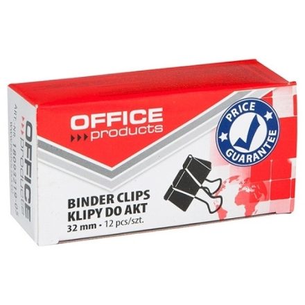 Office clips for documents 32 mm Office Products 12 pcs