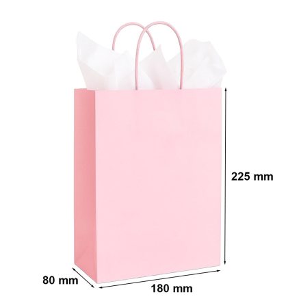 Paper bag 180x80x225 mm bright roses for small women's eco gifts