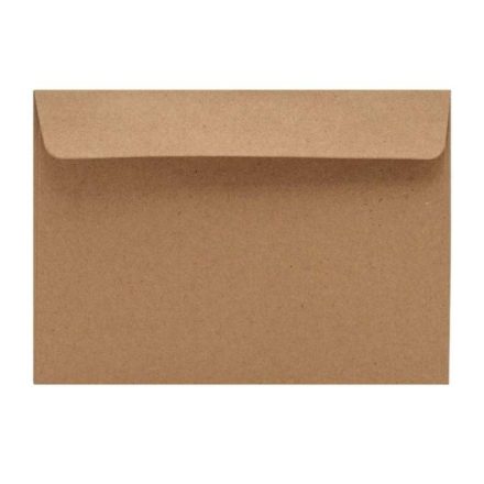 Decorative envelopes for invitations B6 HK brown 125x176 mm 120g 50 pcs