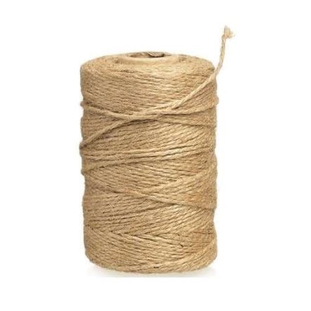 Jute cord natural brown 2 mm 100 g, garden rope 31 m