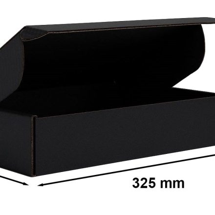 Cardboard 325x225x125 mm black exterior, fashion box