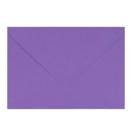 Paper decorative envelopes for C5 violet invitations 120g 50 pcs