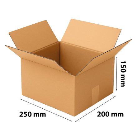 Cardboard 250x200x150 mm carton 3-Bronze layer