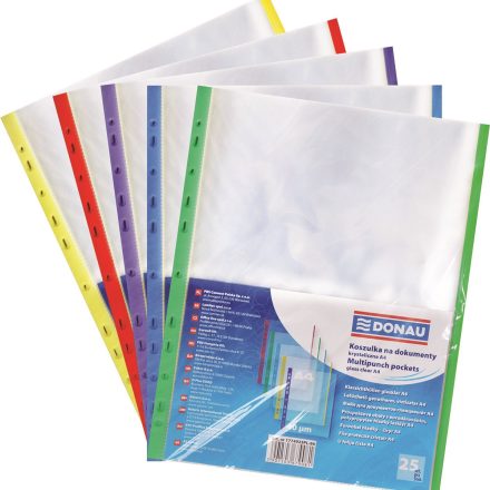 Crystalline shirts PP for documents A4 colorful edge 40um 25 pc