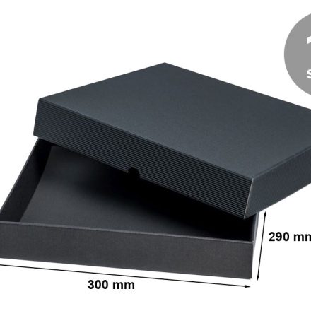 Cardboard boxes with black cap 290x300x50mm, 10 pc