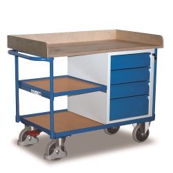 Tool trolley with 4 closed drawers SW-600.612