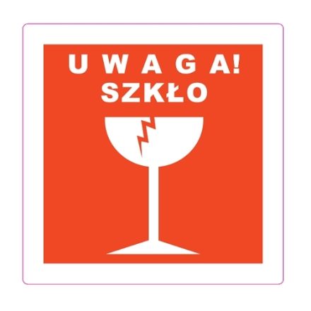 Stickers Note Glass warning labels 100x100 mm 100 pcs in roll