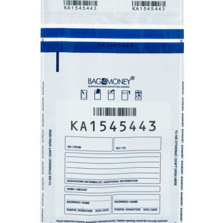 Secure banking envelopes A5 140x220 mm white covering 100 pc