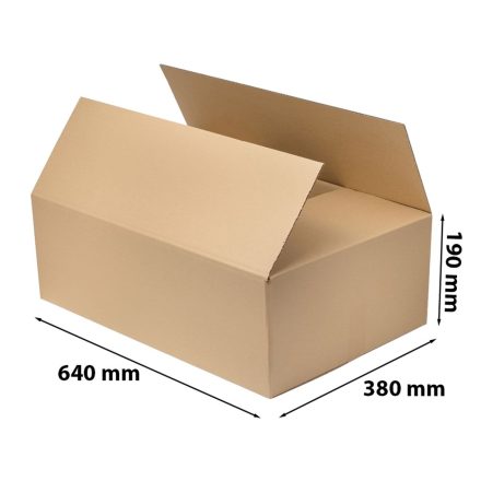 Flap carton for InPost package size B 640x380x190 mm external.