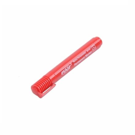 Marker permanent red, waterproof pen round tip