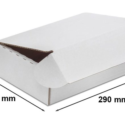 Cardboard cut-off box 290x185x70 mm F427 white
