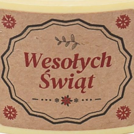 Christmas stickers Kraft Merry Christmas 35x40 mm, 200 pcs
