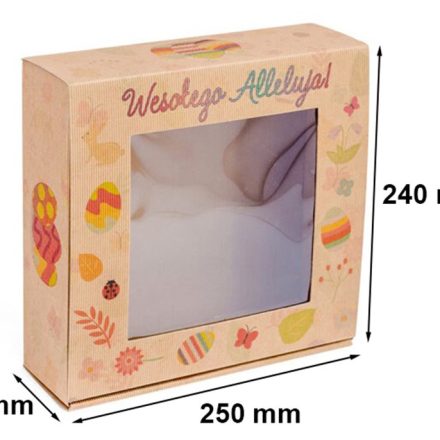 Cardboard with Hallelujah window - Easter box 250x240x80 mm