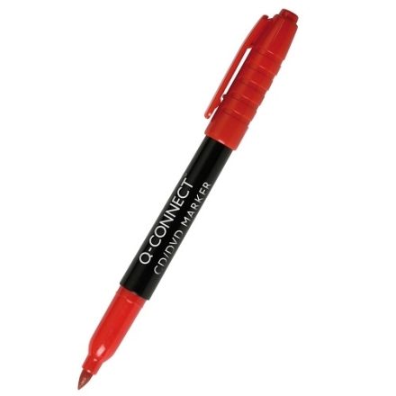 Permanent marker for discs CD/DVD Q-Connect Red 1 mm waterproof