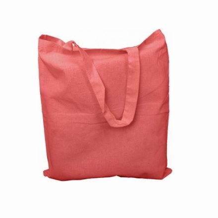Pink cotton bag 38x42 cm handle 35 cm