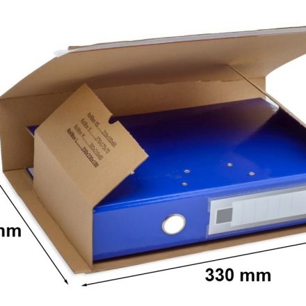 Cardboard roll box L 330x230x100 mm brown with adhesive strip