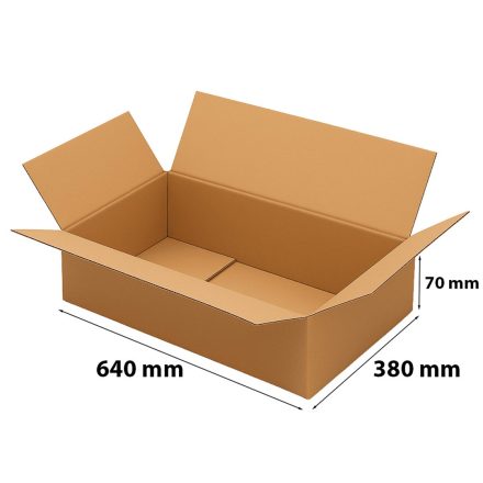 Cardboard 350x250x70 mm, brown cardboard box for shipping