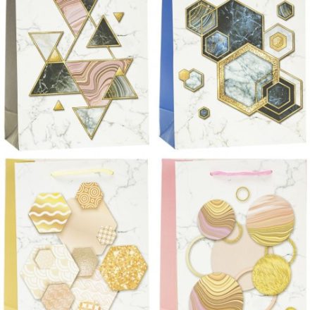 Lux A5 decorative gift bags 18x8x24 cm marble 12 pc