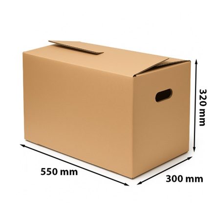 Strong box for moving books 550x300x320 mm brown