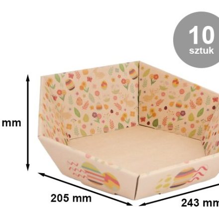 Easter tray WIOSNA 243x205x100mm.Set 10 Pieces gift basket