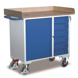 Steel cart with drawers and locker SW-985.003 400 kg