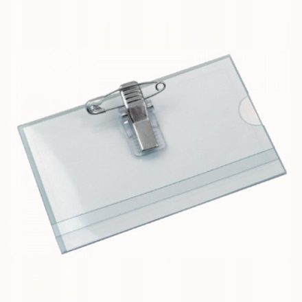 Identification with clip and transparent safety pin 90 x 57 mm 50 pcs