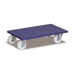 Rectangular furniture doggy 600 x 350 mm 500 kg on plastic wheels