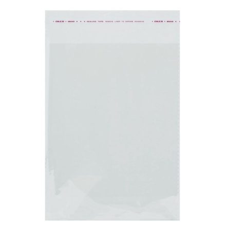Transparent foil bags with adhesive tape 4x7+2,5 cm 100 pc
