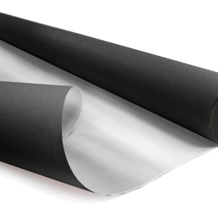 Ornamented gift paper KRAFT DUO METAL black and silver 69 cm x 50 m