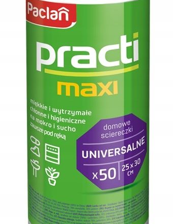 Paclan Practi Roller wipes 50 pcs 25 x 30 cm White Chlonne