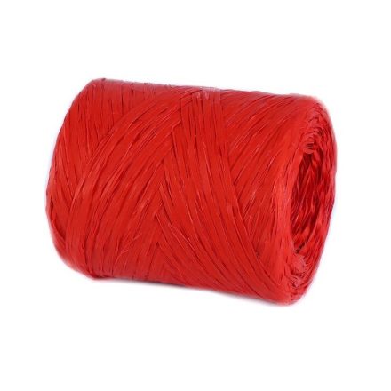Red synthetic reef 1 cm x 200 m ornament ribbon for bouquets