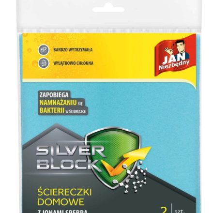 Household cloths with microfiber Jan Necessary Silver Block 2 pcs