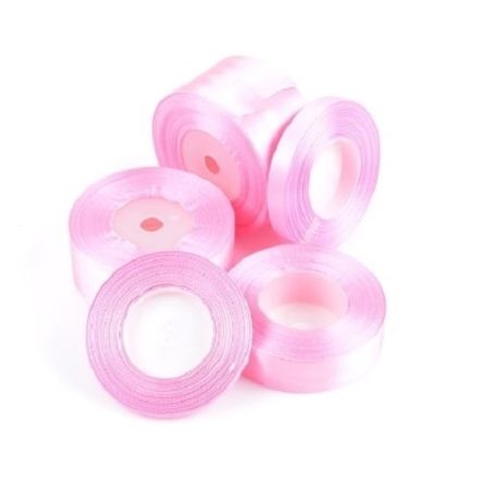 Package 2 Pink satin ribbons 6 mm x 32 m for decoration