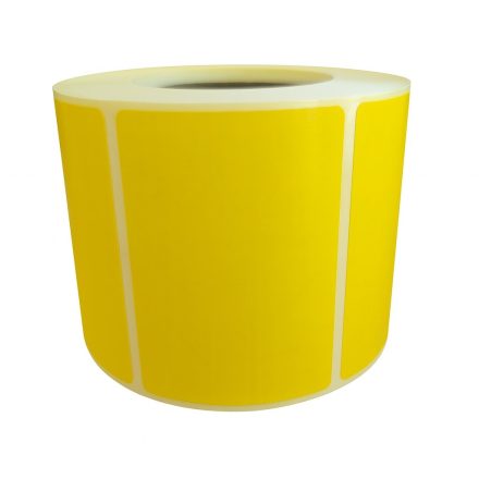 Yellow self-adhesive thermal labels 60x40 mm - 500 pieces on roller
