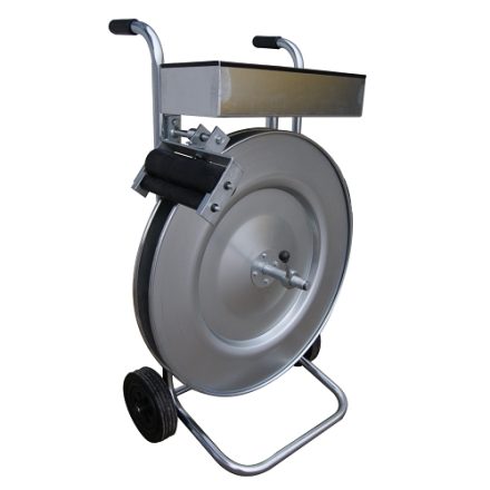 Rewinder trolley for galvanized steel strip, Oscillatory winding
