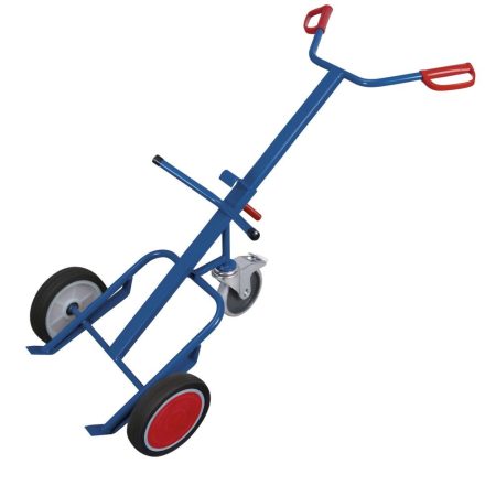 Transport wheelbarrow for barrels 200 l 250 kg, steel trolley FK-1104