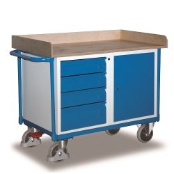Workshop trolley with drawers and locker SW-600.613 lifting capacity 400 kg