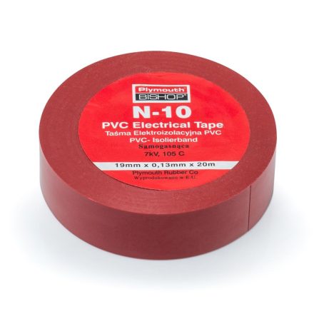 Electrical insulating tape PVC red for cables 19 mm x 20 m