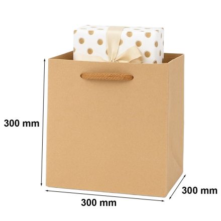 Paper bag gift kraft LUX 30x30x30 cm brown 210 g/m2