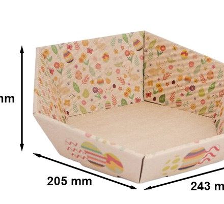 Easter gift basket tray WIOSNA 243x205x100 mm