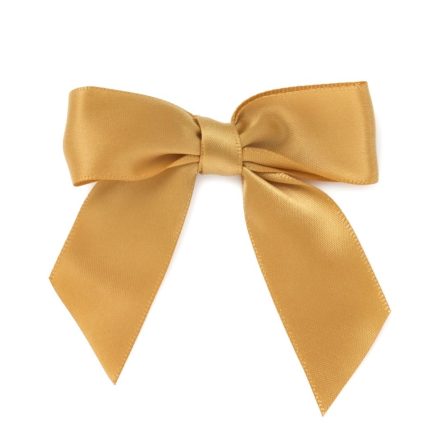 Self-adhesive satin bows 25mm gold for gifts 10 pcs