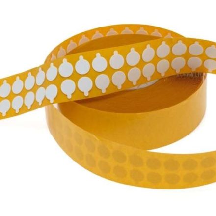 Double-sided adhesive wheels 9 mm, transparent, with fingerlift 2000