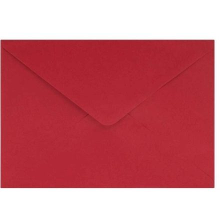 Red textured decorative envelopes C6 160 gsm for invitations, 50 pcs