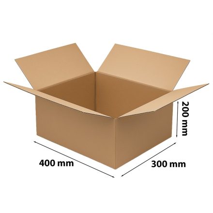 Pallet flap carton 400x300x200 mm, box brown Gibarit C