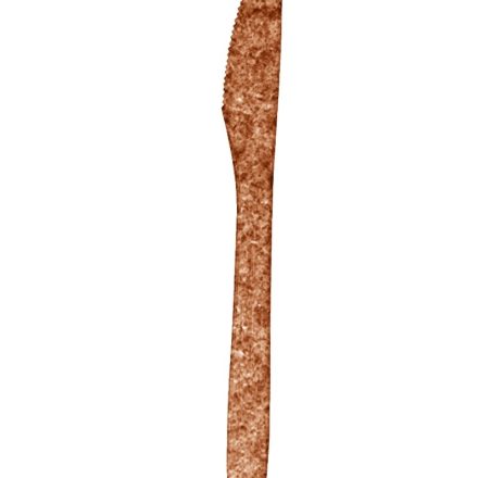 A disposable knife of wood fibres 17 cm, brown, 80 pcs