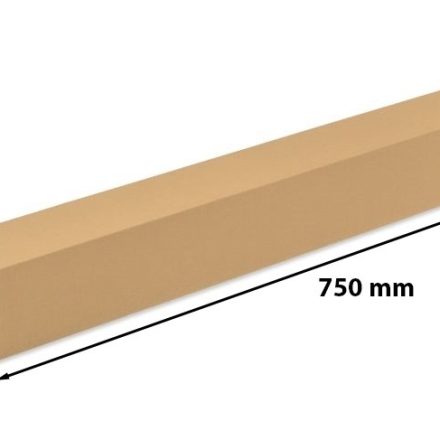 Cardboard cut-off box 750x60x60 mm B1 brown cardboard