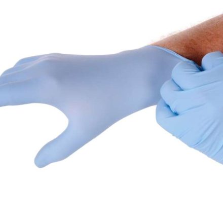 Single-use nitrile gloves S blue powderless 100 pcs