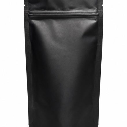 Doypack Black Paper Kraft 500ml 130x230x70 - 25 pcs Packaging ZIP